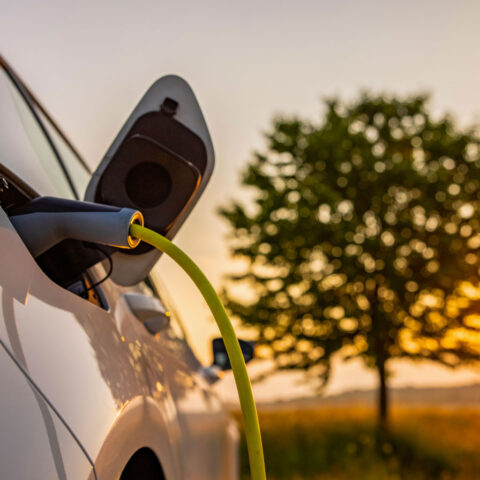 prise d'une voiture électrique